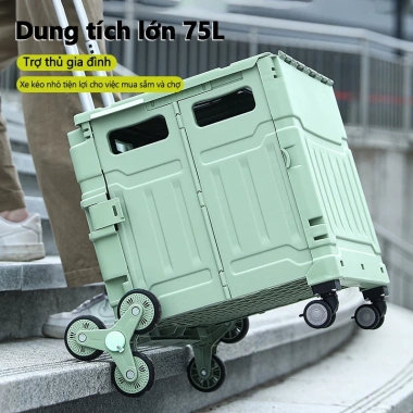 Bánh Xe Kéo Đồ Dã Ngoại Gấp Gọn 2-8 Bánh, Xe Đẩy Thu Gọn Kiểu VaLi Tiện Lợi 5
