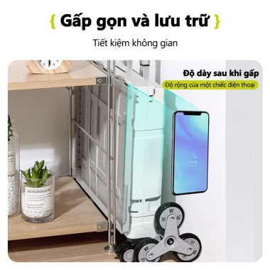 Bánh Xe Kéo Đồ Dã Ngoại Gấp Gọn 2-8 Bánh, Xe Đẩy Thu Gọn Kiểu VaLi Tiện Lợi 8