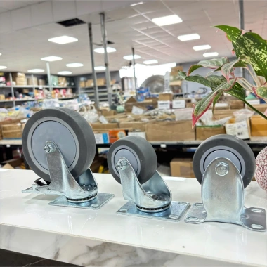 Bánh xe TPR cao su xám quay - Đẩy hàng chịu lực tốt, giá chỉ 36.500₫ 5