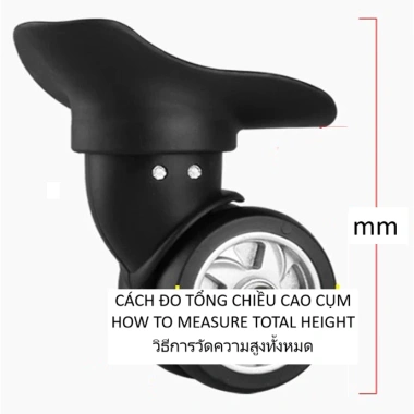 Bánh xe vali 9.3mm cả cùm - Giá ưu đãi 40.000 VND, giảm 8.000, bền, lắp nhanh