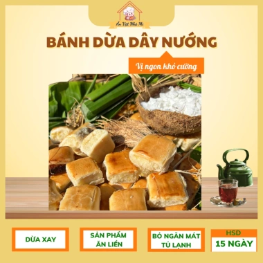 Bánh xếp dừa nướng Sóc Trăng - Bánh Dừa Dây thơm ngon, giá ưu đãi 59.000
