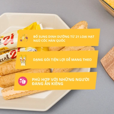 Bánh xốp ngũ cốc KEMY 21 loại hạt vị phomai - Gói 150g Hàn Quốc giá ưu đãi 84,150 VND