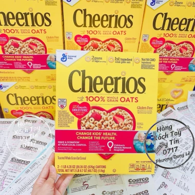 Bánh yến mạch Cheerios General Mills chuẩn Mỹ, ăn sáng & ăn dặm, giá 430.000₫