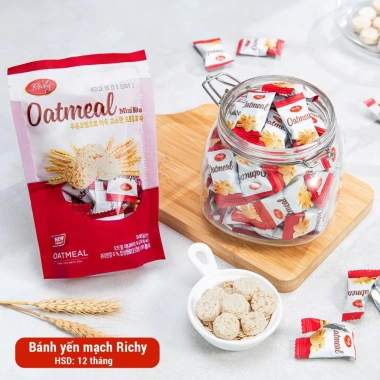 Bánh yến mạch Richy vị ngẫu nhiên 35-40g, túi nhỏ chỉ 25.000, quà tặng không bán