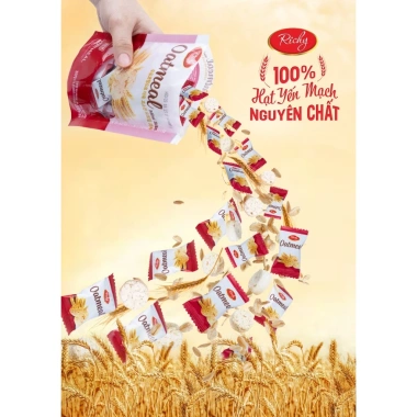 Bánh yến mạch Richy vị ngẫu nhiên 35-40g, túi nhỏ chỉ 25.000, quà tặng không bán