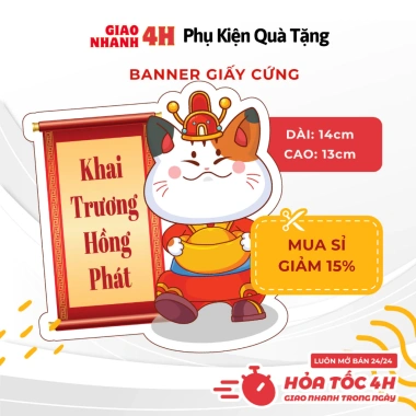 Banner 2.026 Giá Rẻ 1 xấp 10 tờ - Banner, Tag, Thiệp cho 8/3, 14/2, Khai Trương, Tốt Nghiệp - 13.900₫