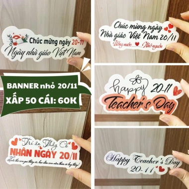 BANNER 8/3 và Valentine XẤP 50 cái - Giá ưu đãi 75.000₫, trang trí lễ tình yêu