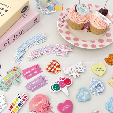 Banner cắm bánh kem sinh nhật, kỷ niệm, 8/3, Valentine: Giá 21.750₫, lắp nhanh