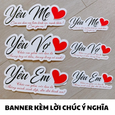 Banner kèm lời chúc ý nghĩa 2 size Set 10 cái giá chỉ 13.229đ, giảm giá