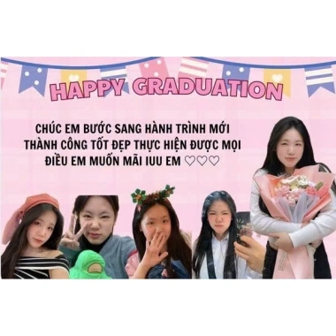 Banner phông tốt nghiệp - sinh nhật, thiết kế tùy chỉnh, mọi kích thước, 80.000 VND