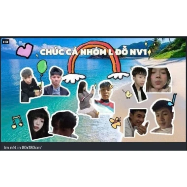 Banner phông tốt nghiệp - sinh nhật, thiết kế tùy chỉnh, mọi kích thước, 80.000 VND