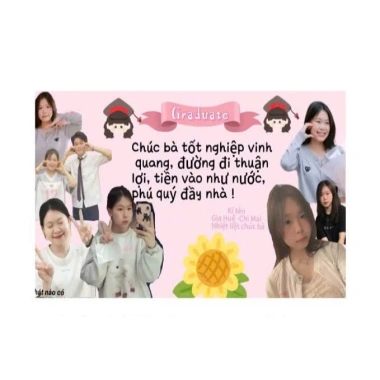 Banner phông tốt nghiệp - sinh nhật, thiết kế tùy chỉnh, mọi kích thước, 80.000 VND