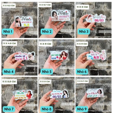 Banner Tag chúc mừng 8-3 size nhỏ 11x5-6.5cm thiết kế xinh, giá ưu đãi 29.000đ