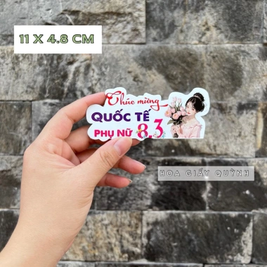 Banner Tag chúc mừng 8-3 size nhỏ 11x5-6.5cm thiết kế xinh, giá ưu đãi 29.000đ 3
