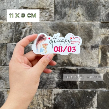Banner Tag chúc mừng 8-3 size nhỏ 11x5-6.5cm thiết kế xinh, giá ưu đãi 29.000đ 9
