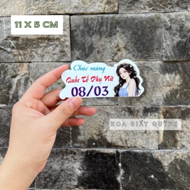 Banner Tag chúc mừng 8-3 size nhỏ 11x5-6.5cm thiết kế xinh, giá ưu đãi 29.000đ 10