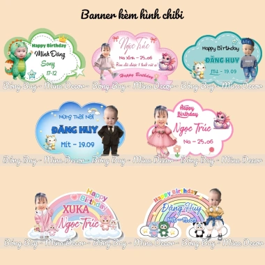 Banner treo tường sinh nhật bé 30x40cm - Giá 92.000₫, thiết kế ngộ nghĩnh, dễ lắp đặt 3 Banner treo tường sinh nhật bé 30x40cm - Giá 92.000₫, thiết kế ngộ nghĩnh, dễ lắp đặt 3