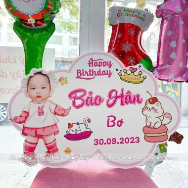 Banner treo tường sinh nhật bé 30x40cm - Giá 92.000₫, thiết kế ngộ nghĩnh, dễ lắp đặt