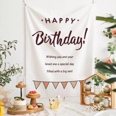 Banner Vải Happy Birthday 100x70cm và Móc Treo - Chụp Ảnh Studio, Giá Giảm 69.000₫ 3