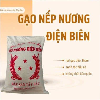 Bao 5kg Gạo nếp nương Điện Biên – Đặc sản số 1, thơm ngon, giá ưu đãi 260.000₫