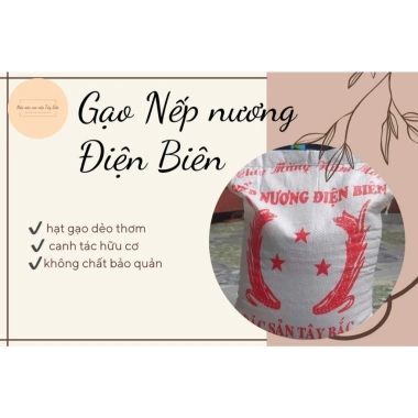 Bao 5kg Gạo nếp nương Điện Biên – Đặc sản số 1, thơm ngon, giá ưu đãi 260.000₫