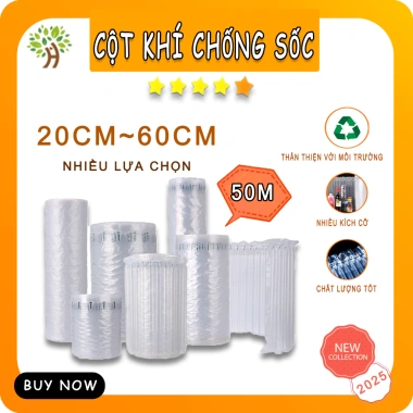 Bao Bì Cột Khí Chống Sốc Siêu Dày 25-60cm 50m - Bọc Gối Khí Bơm Hơi Đóng Gói Hàng Nặng, Bảo Vệ Chai Rượu, Giá 104.550 VND 2