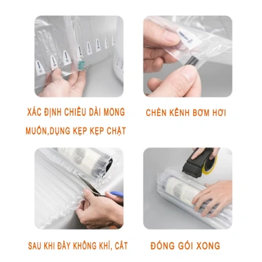 Bao Bì Cột Khí Chống Sốc Siêu Dày 25-60cm 50m - Bọc Gối Khí Bơm Hơi Đóng Gói Hàng Nặng, Bảo Vệ Chai Rượu, Giá 104.550 VND 3