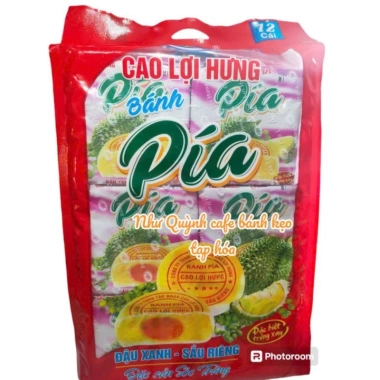 Bao bì mới trứng xay, túi 12 bánh pía Cao Lợi Hưng đậu xanh lá dứa sầu riêng siêu ngon 149.000 5