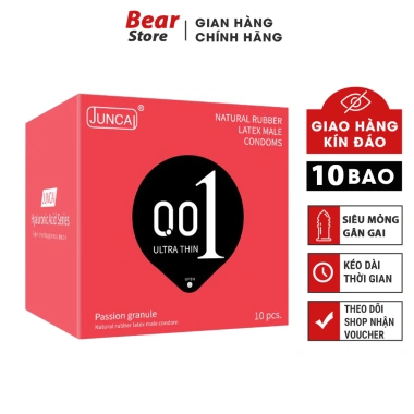 Bao cao su gai JUNCAI 001 Passio Granule siêu mỏng, gel kéo dài thời gian quan hệ - giá chỉ 85.000₫ 1 Bao cao su gai JUNCAI 001 Passio Granule siêu mỏng, gel kéo dài thời gian quan hệ - giá chỉ 85.000₫ 1