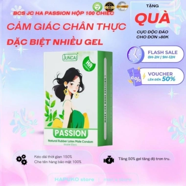 Bao cao su Ha Juncai 100 chiếc Ultra Thin siêu mỏng, nhiều gel bôi trơn, nội địa Trung HAPUKO - Giá chỉ 59.000 VND