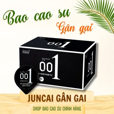 Bao cao su Juncai 001 gân gai mỏng - kéo dài thời gian, gel bôi trơn, hộp 10 - 60.000₫ 1 Bao cao su Juncai 001 gân gai mỏng - kéo dài thời gian, gel bôi trơn, hộp 10 - 60.000₫ 1