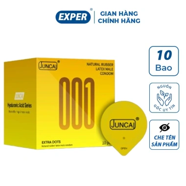 Bao cao su Juncai Extra Dots gai lớn siêu mỏng kéo dài thời gian quan hệ - 90.000₫