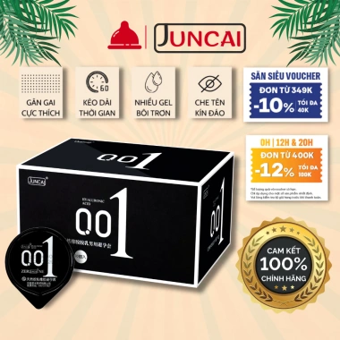 Bao cao su Juncai Gân gai li ti Siêu mỏng Granule 10 BCS Gel bôi trơn 60k