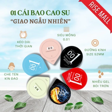 Bao cao su Juncai siêu mỏng gân gai 001 - khoái cảm kéo dài, size 52mm, chỉ 25.000 VND 1 Bao cao su Juncai siêu mỏng gân gai 001 - khoái cảm kéo dài, size 52mm, chỉ 25.000 VND 1