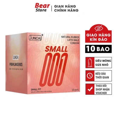 Bao cao su JUNCAI SMALL 48-49mm siêu mỏng, nhiều gel, kéo dài quan hệ - 75.000đ