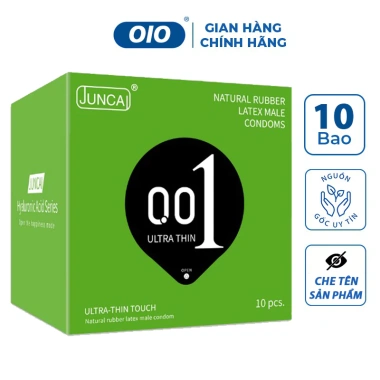Bao cao su JUNCAI Ultrathin Touch 0.01mm siêu mỏng, nhiều gel cấp ẩm, bôi trơn kéo dài quan hệ - Giá chỉ 85,000 VND