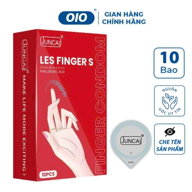 Bao cao su ngón tay Juncai LES FINGER S hương dâu siêu mỏng nhiều gel cho nam nữ Giá 65.000 VND