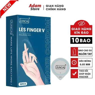 Bao cao su ngón tay Juncai LES FINGER siêu mỏng nhiều gel nam nữ giá 65.000 VND