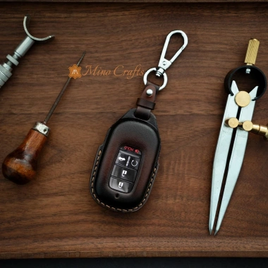 Bao chìa khóa da bò nhập khẩu Mino Crafts cho Honda City, CR-V, HR-V, Civic, Accord- Thủ công cao cấp, giảm giá 189.000₫ 4