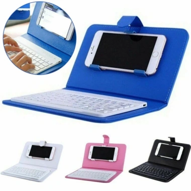 Bao da 7 màu kèm bàn phím Bluetooth đa năng cho iPhone/Android 4.5-6-7.8 inch Giá 152.000₫