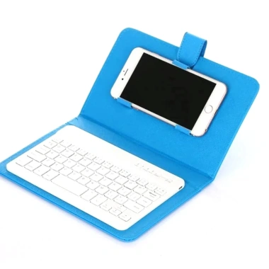 Bao da 7 màu kèm bàn phím Bluetooth đa năng cho iPhone/Android 4.5-6-7.8 inch Giá 152.000₫