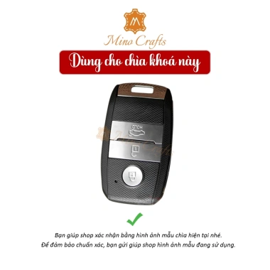 Bao da chìa khóa KIA K3, Seltos 2.019-2.020, Rondo, Rio, Soul, Morning - Thủ công, khắc tên - Giá chỉ 346.500đ