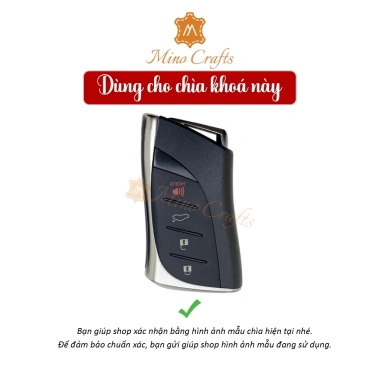 Bao da chìa khóa Lexus RX350 2.024, ES250, LX600 - Da bò thật, thủ công, 189.000₫