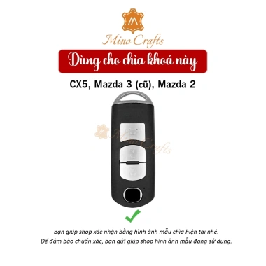 Bao da chìa khóa Mazda CX5 CX8 CX30 thủ công Khắc tên miễn phí giá ưu đãi 346.500đ