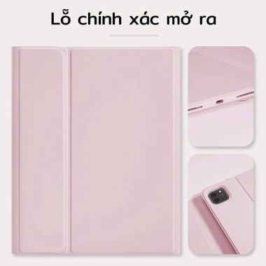 Bao da iPad Air4/5/6/7 + Bàn phím Bluetooth đa năng, tương thích iPad 7-11 inch, giảm giá 132k