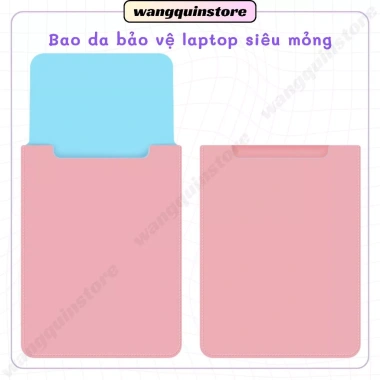 Bao da laptop cao cấp 13-14 inch PU chống nước, chống trầy, gọn nhẹ bảo vệ mỏng