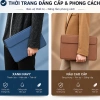 Bao da Macbook Air/Pro đa năng - Túi chống sốc, bảo vệ laptop, giá đỡ & đệm lót cổ tay, giảm còn 210.000₫ 2