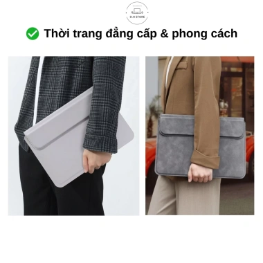 Bao da Macbook Air/Pro đa năng - Túi chống sốc, bảo vệ laptop, giá đỡ & đệm lót cổ tay, giảm còn 210.000₫ 3