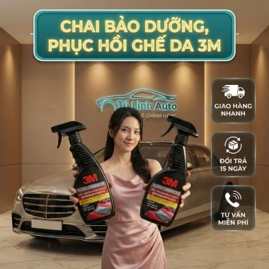 Bảo dưỡng ghế da ô tô 3M 39.040 - Phục hồi, làm bóng da nội thất, giảm giá 19.9k