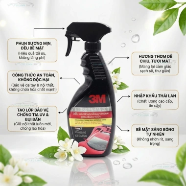Bảo dưỡng ghế da ô tô 3M 39.040 - Phục hồi, làm bóng da nội thất, giảm giá 19.9k